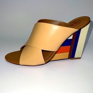 NWT TORY BURCH COLOR CUBE MULE SUN BEIGE